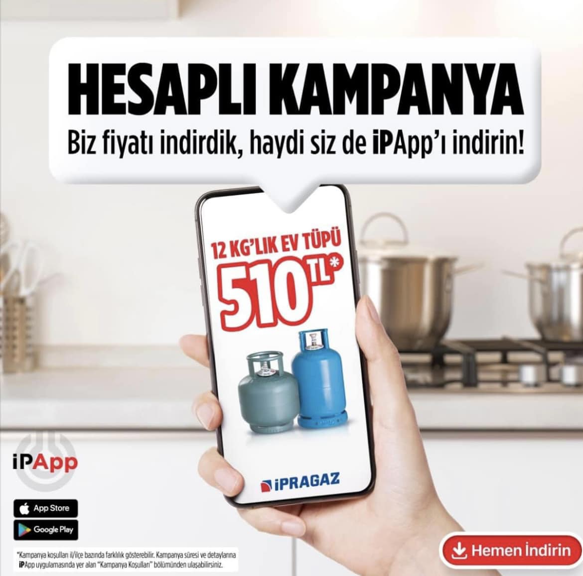 Tüp alışverişini indirimli yapmak için hemen iPApp indir, Kampanyayı kaçırma.